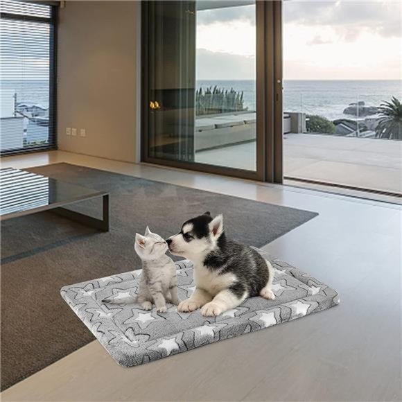 Dog Bed Mat Dog Crate Pad Reversible (Cool &Warm),Machine Washable Dog Crate Mat - Picture 4 of 7